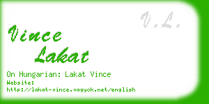 vince lakat business card